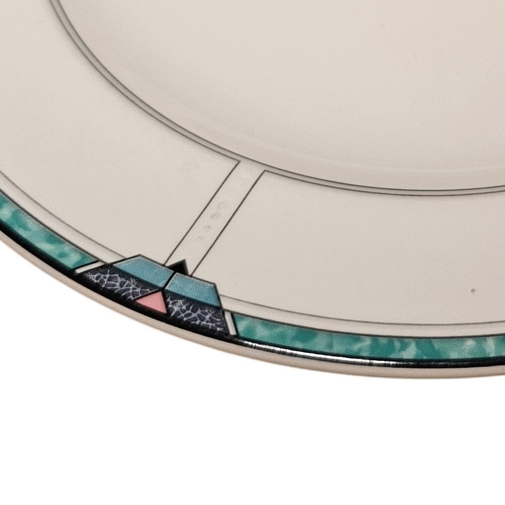 Vintage Mikasa Maxima‎ Emerald Cove CAK45  Set of 4 Art Deco Japan 8.25 inch